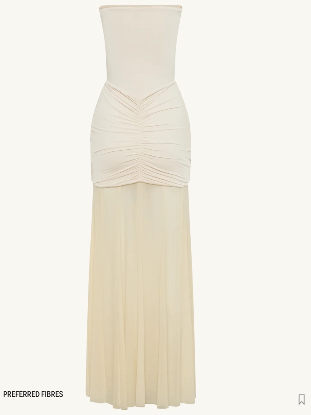 NWOT Meshki Caspian Strapless Mesh Slinky Maxi Dress S - Picture 5 of 11